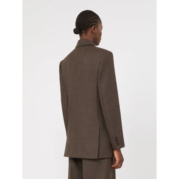 Max Mara Pulvino Wool Batavia Olimpia Jacket in Mud | Blazers | Coveti