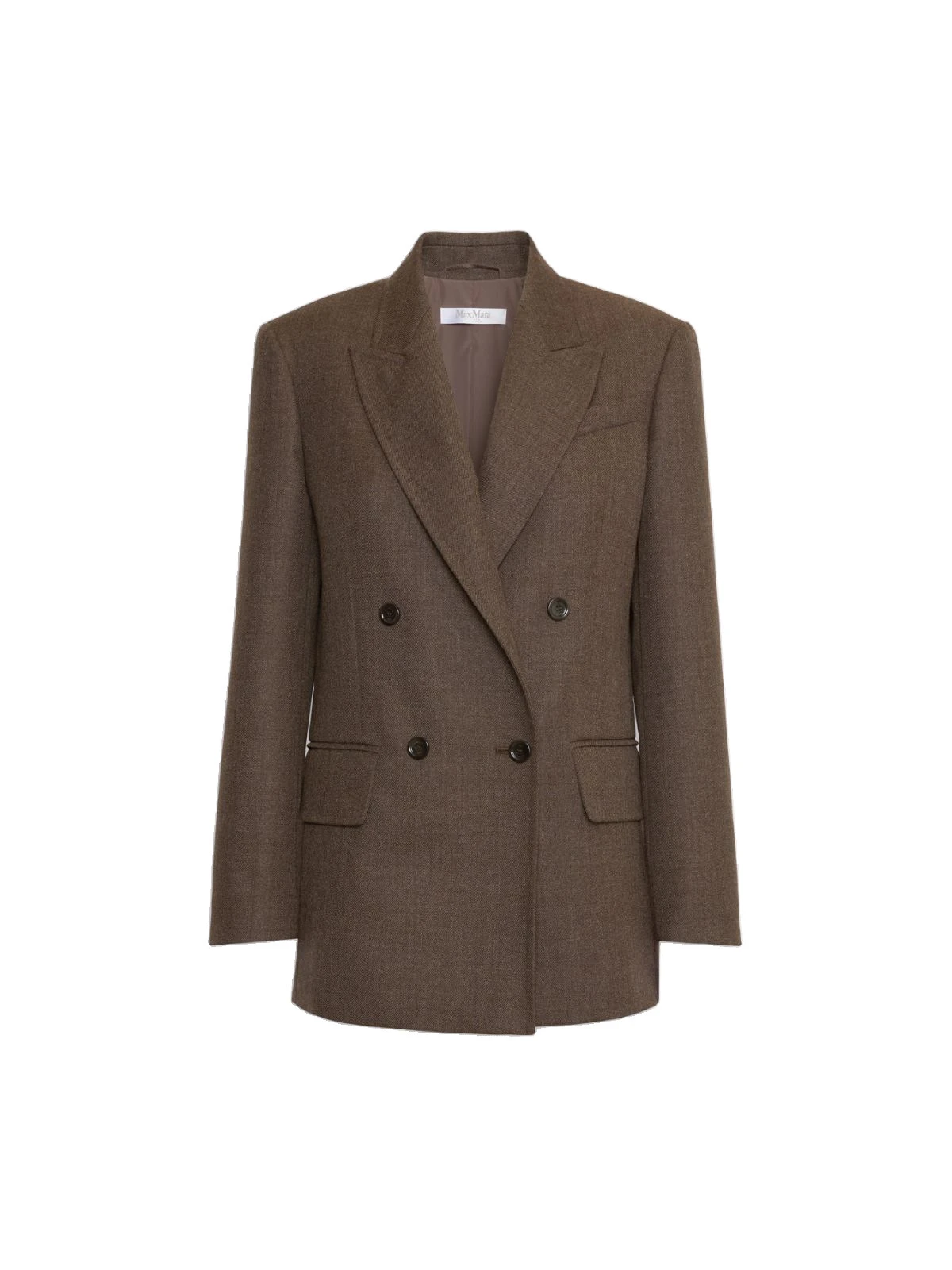 Max Mara Pulvino Wool Batavia Olimpia Jacket in Mud Max Mara Pulvino Wool Batavia Olimpia Jacket in Mud | Blazers | Coveti