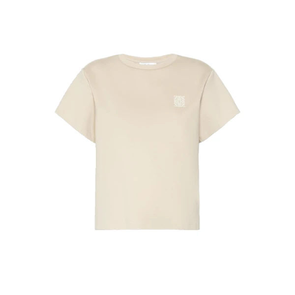 Quagga Cotton Jersey Boxy T-Shirt in Stone Grey