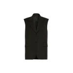 Max Mara Quasar Sleeveless Wool Jacket in Black | Jackets | Coveti