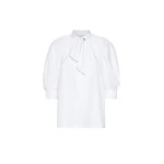 Max Mara Quinoa Oversized Cotton Poplin Shirt in White | Shirts | Coveti
