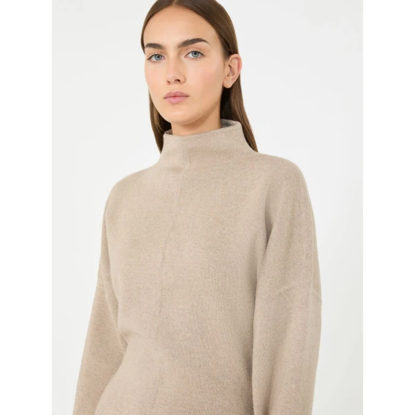 Max Mara Racconto Short Wool and Cashmere Dress in Beige | Mini Dresses | Coveti