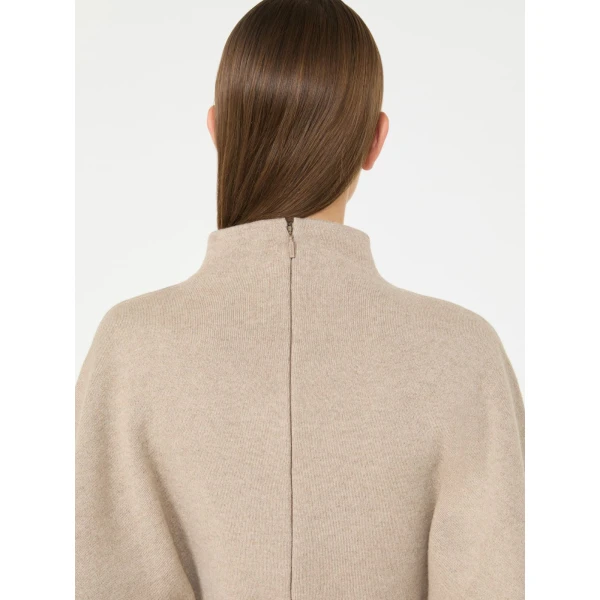 Max Mara Racconto Short Wool and Cashmere Dress in Beige | Mini Dresses | Coveti