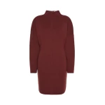 Max Mara Racconto Short Wool and Cashmere Dress in Brown Bordeaux | Mini Dresses | Coveti