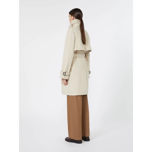 Max Mara Radioso Oversized Water-Repellent Gabardine Trench Coat in Albino White | Trench Coat | Coveti