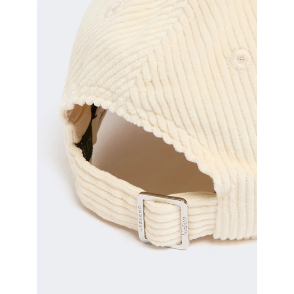Max Mara Ragno Corduroy Baseball Cap in White | Hats | Coveti