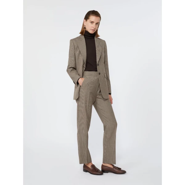 Max Mara Ramo Wool Twill Trousers in Sand | Tailored pants | Coveti