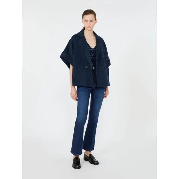 Max Mara Rapallo Slim Super Stretch Denim Jeans in Navy | Denim | Coveti