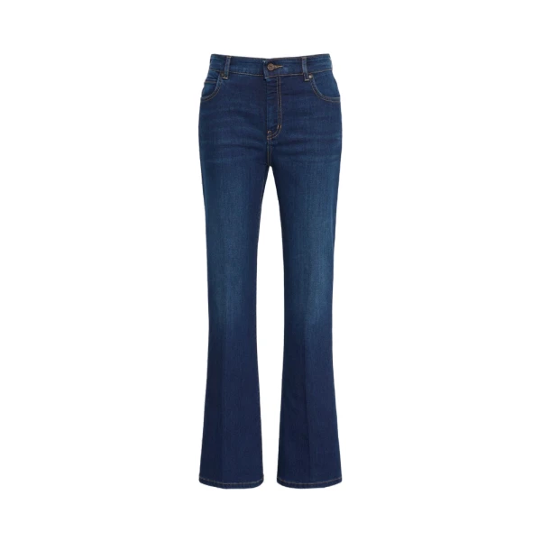Max Mara Rapallo Slim Super Stretch Denim Jeans in Navy | Denim | Coveti