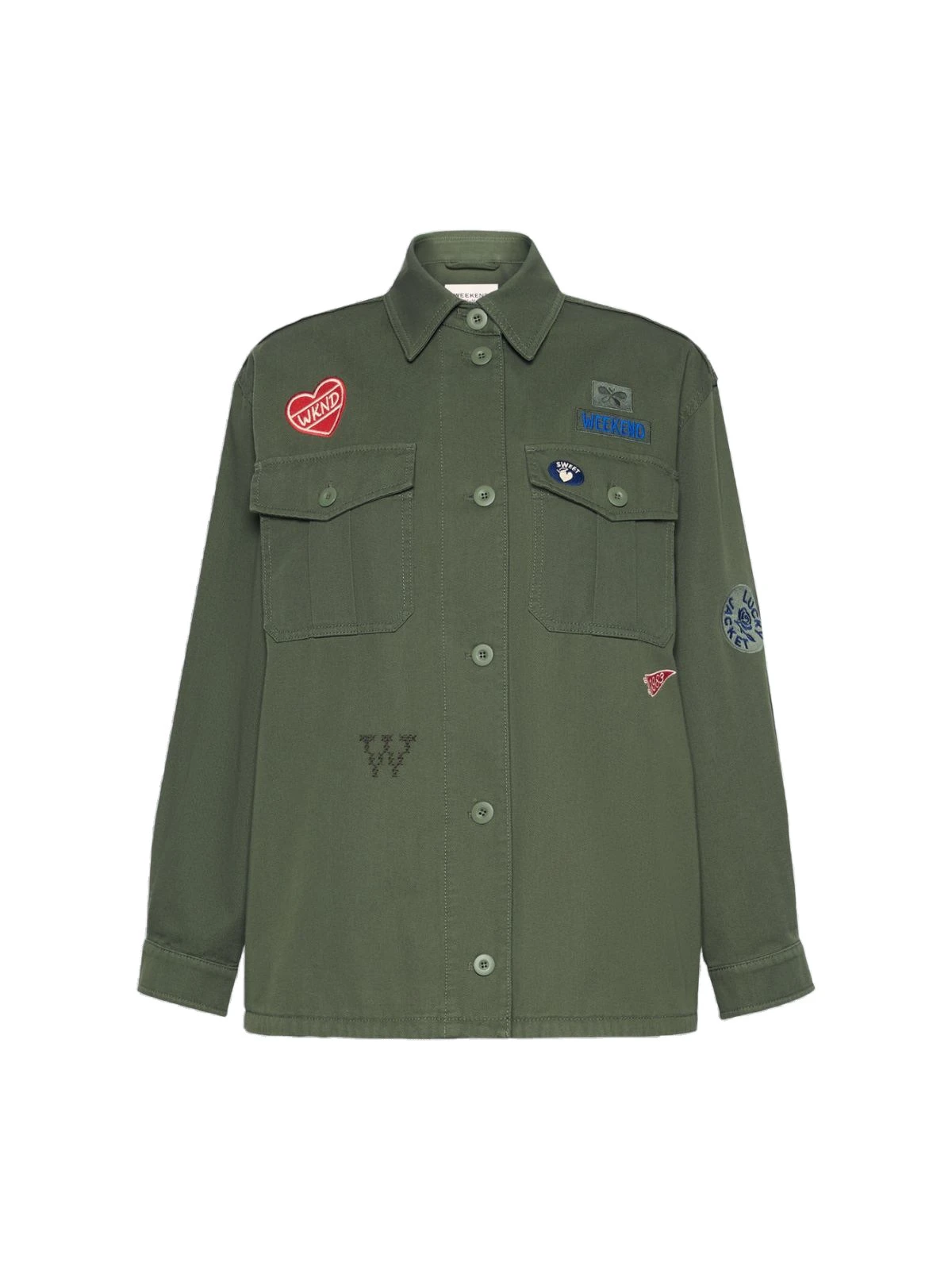 Max Mara Razza Embroidered Cotton Canvas Jacket in Khaki Max Mara Razza Embroidered Cotton Canvas Jacket in Khaki | Blazers | Coveti