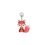 Max Mara Rea Leather Keychain in Red | Bag charms | Coveti