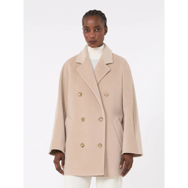 Max Mara Rebus Short 101801 Icon Coat in Sand | Coats | Coveti