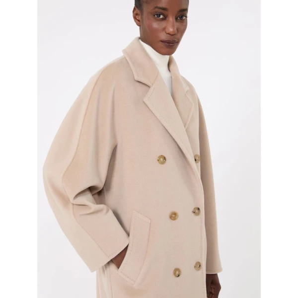 Max Mara Rebus Short 101801 Icon Coat in Sand | Coats | Coveti