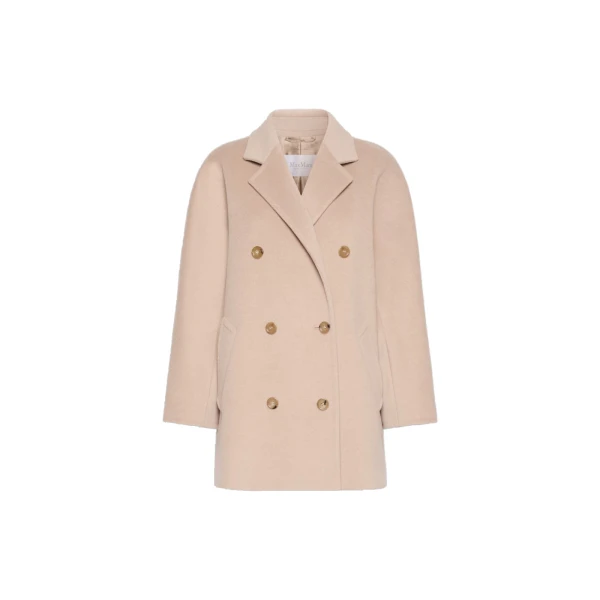 Max Mara Rebus Short 101801 Icon Coat in Sand | Coats | Coveti