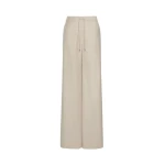 Max Mara Recente Wool Flannel Joggers in Beige | Sweatpants | Coveti
