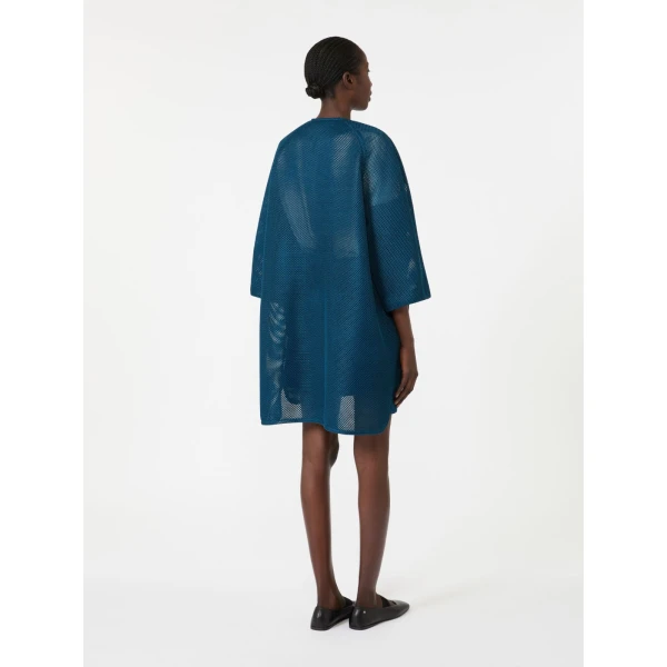 Max Mara Refolo Technical Mesh Coat in Navy | Coats | Coveti