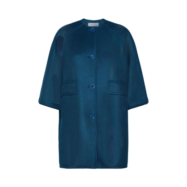 Refolo Technical Mesh Coat in Navy