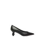 Max Mara Renza Nappa Sheepskin Court Shoes in Black | Heels | Coveti