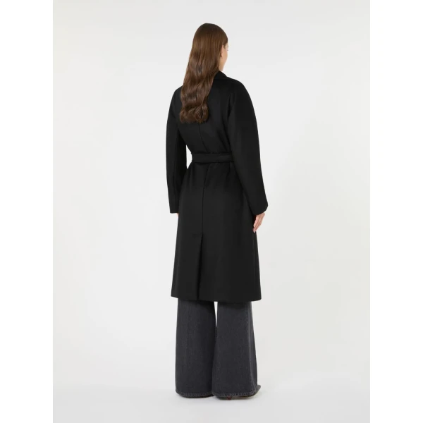 Max Mara Resina Double-Breasted Wool Coat in Black | Wool Coat | Coveti