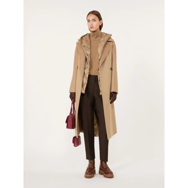 Max Mara Resina Double-Breasted Wool Coat in Camel | Wool Coat | Coveti