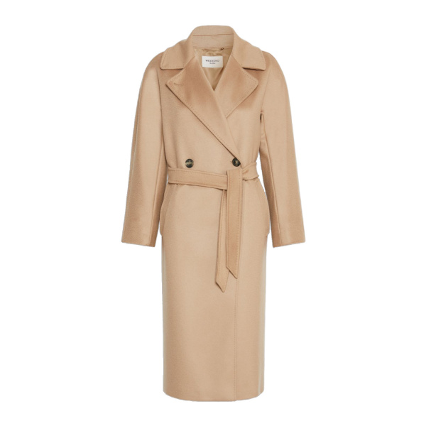 Max Mara Resina Double-Breasted Wool Coat in Camel | Wool Coat | Coveti