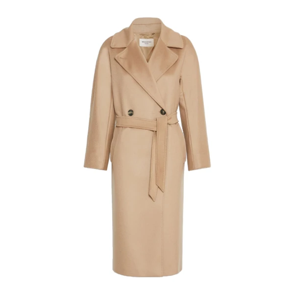 Resina Double-Breasted Wool Coat in Camel