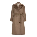Max Mara Resina Double-Breasted Wool Coat in Marron Glace | Wool Coat | Coveti