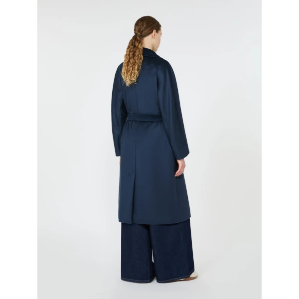 Max Mara Resina Double-Breasted Wool Coat in Ultramarine | Wool Coat | Coveti