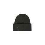 Max Mara Retina Ribbed Cashmere Beanie in Dark Grey | Hats | Coveti