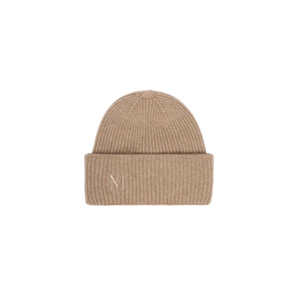 Retina Ribbed Cashmere Beanie in Hazelnut Brown
