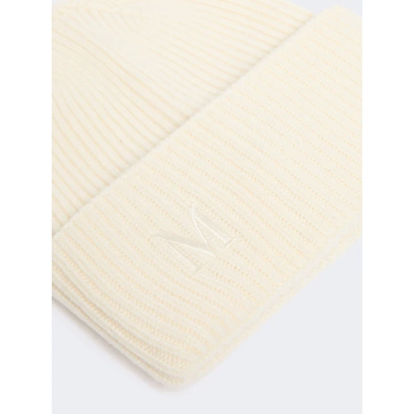 Max Mara Retina Ribbed Cashmere Beanie in Ivory | Hats | Coveti