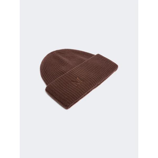 Max Mara Retina Ribbed Cashmere Beanie in Rust | Hats | Coveti