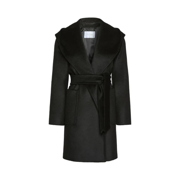 Rialto Camel Robe Coat in Black