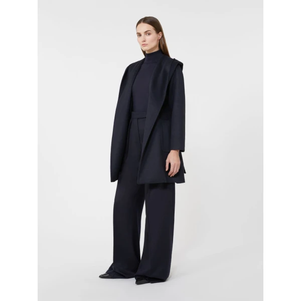 Max Mara Rialto Camel Robe Coat in Ultramarine | Wool Coat | Coveti