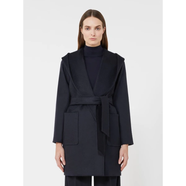 Max Mara Rialto Camel Robe Coat in Ultramarine | Wool Coat | Coveti