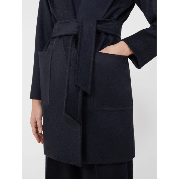 Max Mara Rialto Camel Robe Coat in Ultramarine | Wool Coat | Coveti