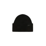 Max Mara Ribbed Wool Beanie in Black | Hats | Coveti