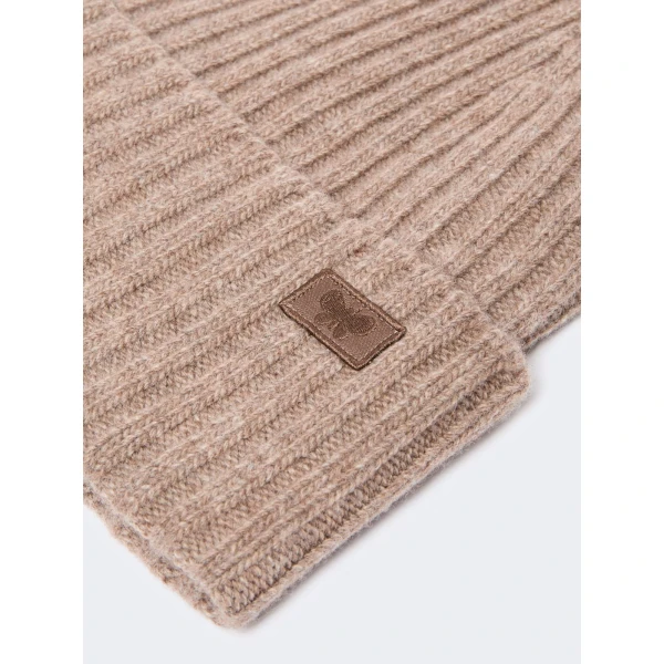 Max Mara Ribbed Wool Beanie in Turtledove | Hats | Coveti