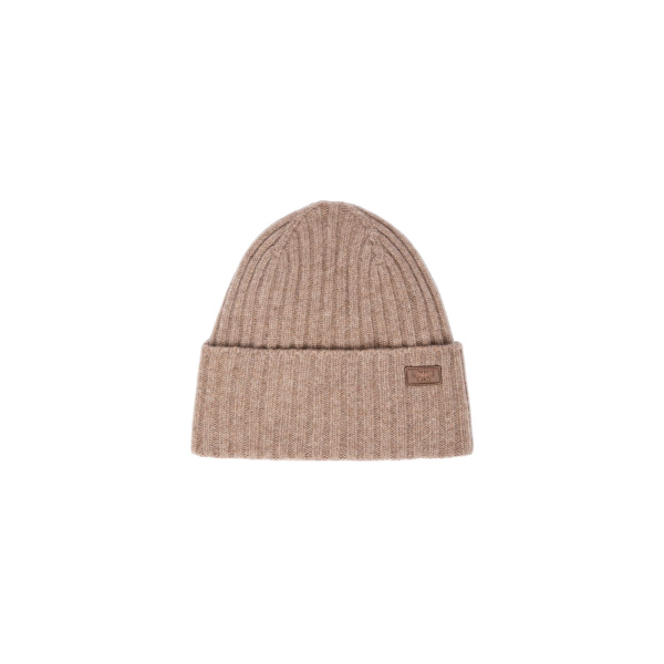 Max Mara Ribbed Wool Beanie in Turtledove | Hats | Coveti