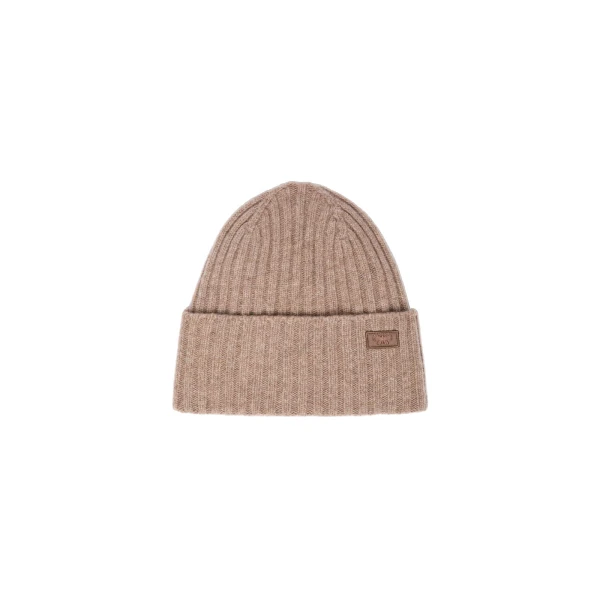 Ribbed Wool Beanie in Turtledove
