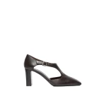 Max Mara Ribelle Nappa Leather Cut-Out Brogues in Dark Brown | Flats | Coveti