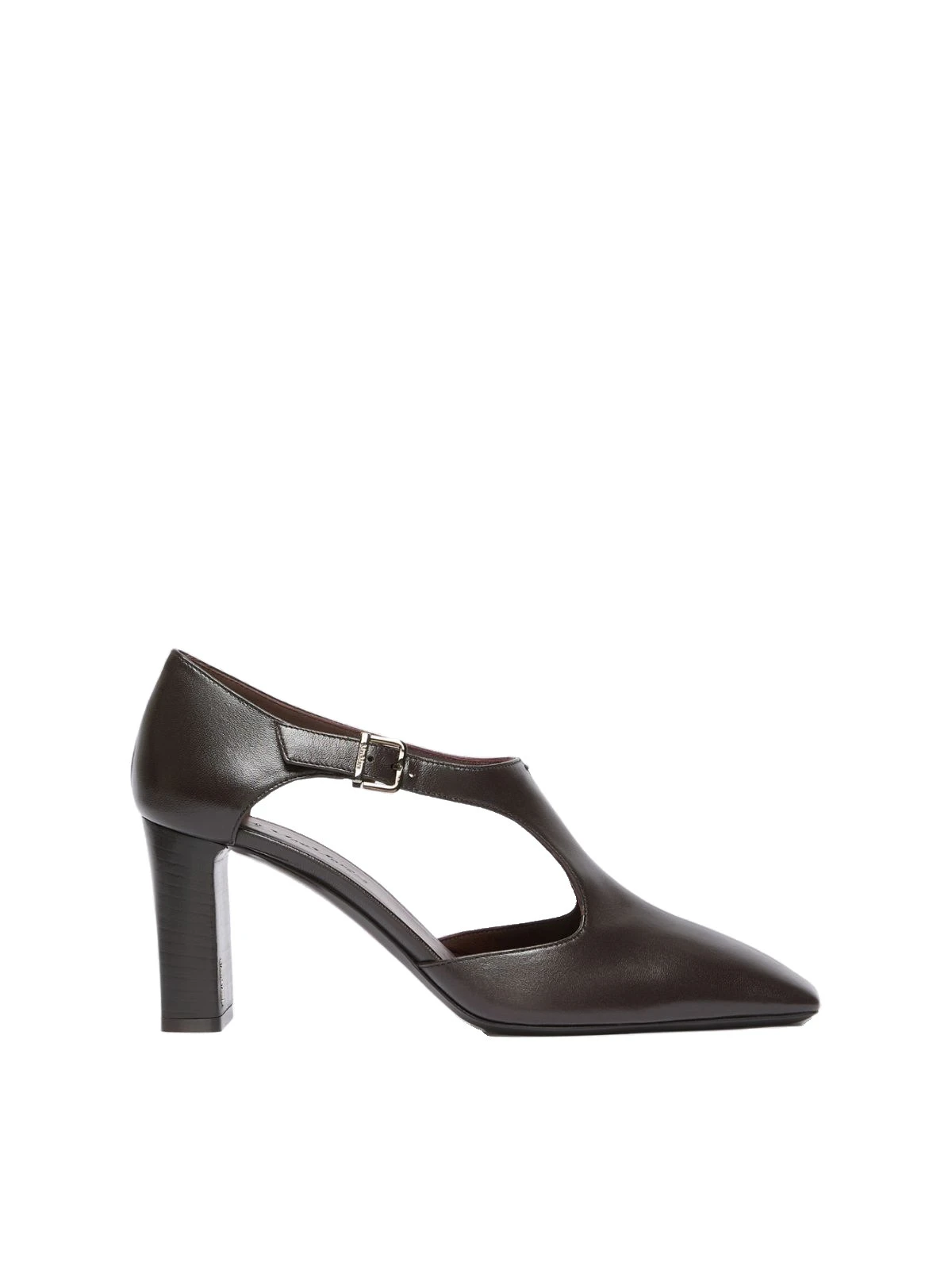 Max Mara Ribelle Nappa Leather Cut-Out Brogues in Dark Brown Max Mara Ribelle Nappa Leather Cut-Out Brogues in Dark Brown | Flats | Coveti