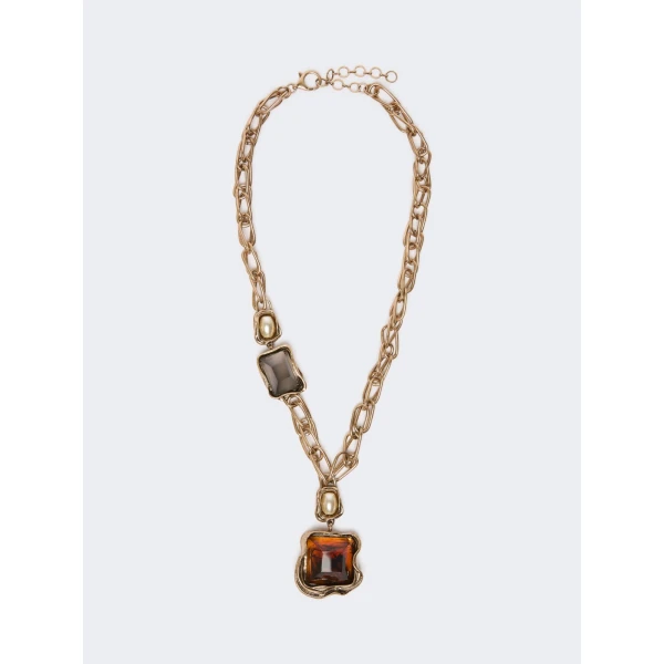 Max Mara Ricetta Deco Choker Necklace in Gold | Necklace | Coveti