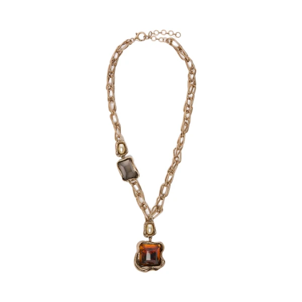 Max Mara Ricetta Deco Choker Necklace in Gold | Women | Coveti