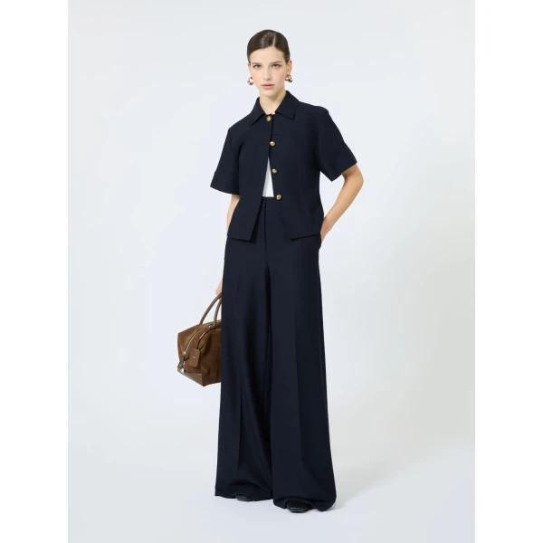 Max Mara Risorsa Cotton Jersey Jacket in Ultramarine | Blazers | Coveti