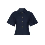 Max Mara Risorsa Cotton Jersey Jacket in Ultramarine | Blazers | Coveti