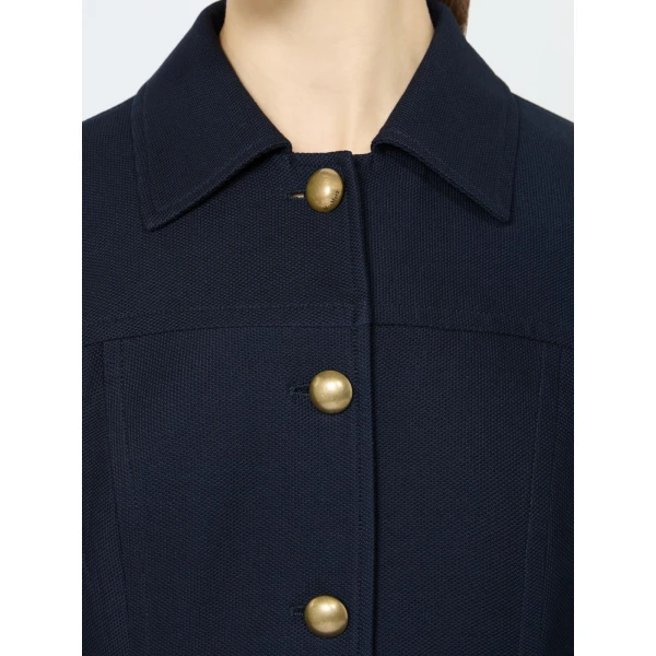 Max Mara Risorsa Cotton Jersey Jacket in Ultramarine | Blazers | Coveti