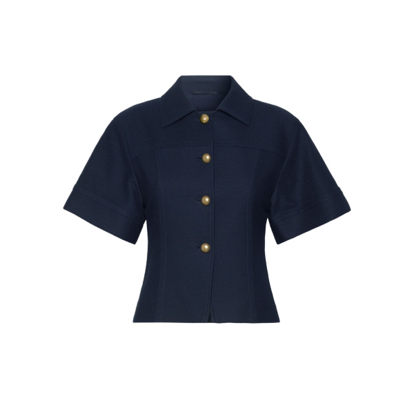 Max Mara Risorsa Cotton Jersey Jacket in Ultramarine | Blazers | Coveti