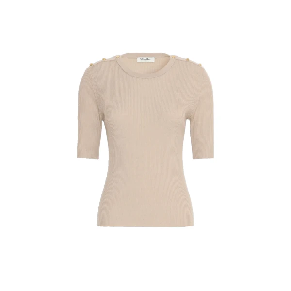 Riviera Ribbed Wool Jumper in Beige