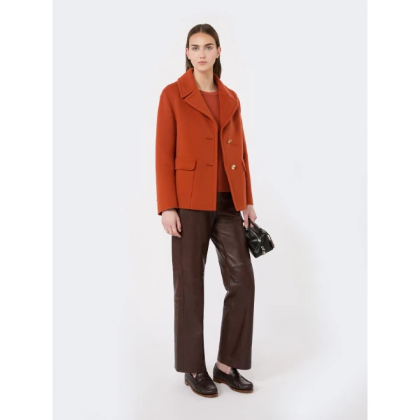 Max Mara Riviera Ribbed Wool Jumper in Orange | Sweaters | Coveti